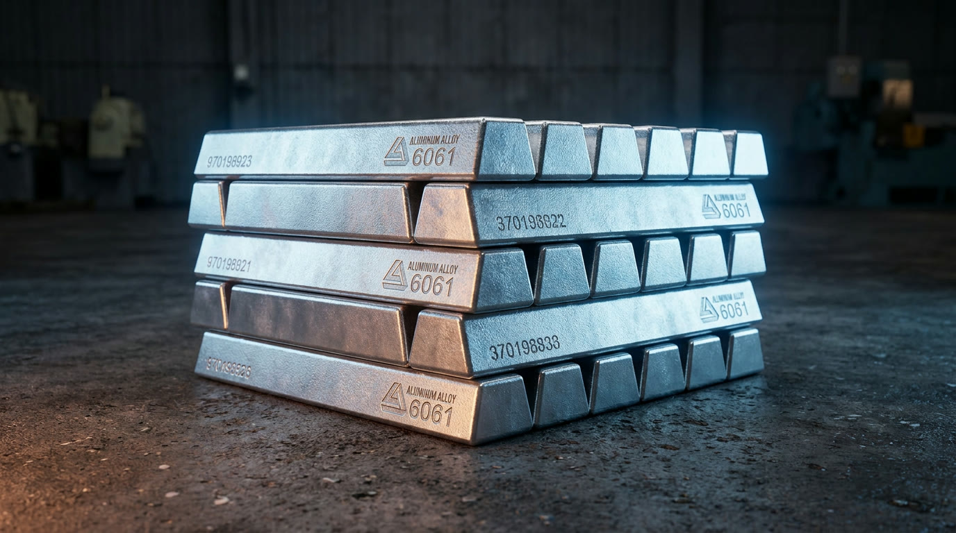 Stacked finished ingots